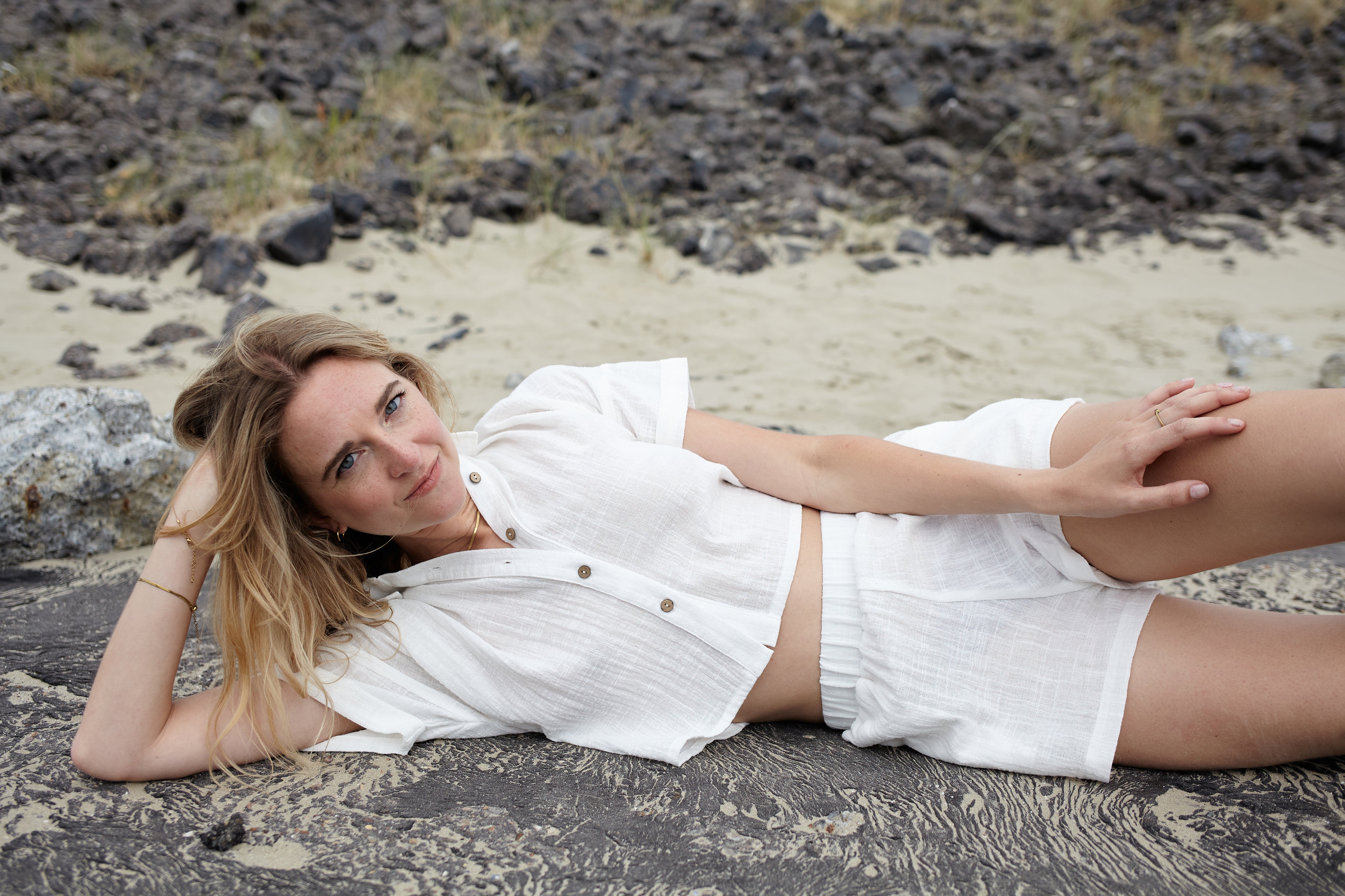 MARSIDA LONG SLEEVE SHIRT - WHITE – MIRË