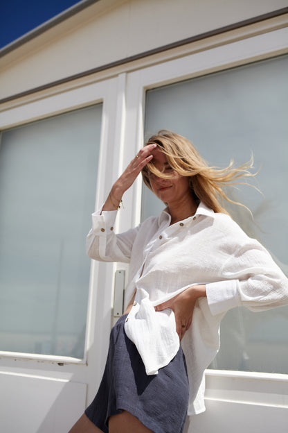 MARSIDA LONG SLEEVE SHIRT - WHITE